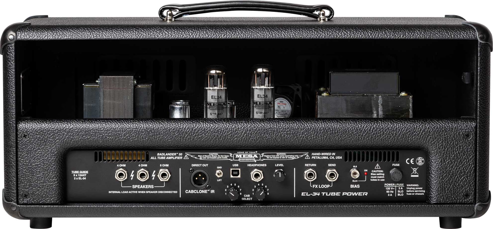 Mesa Boogie Badlander 50 Head 25/50w El34 Black Bronco - Gitaarversterker top - Variation 2