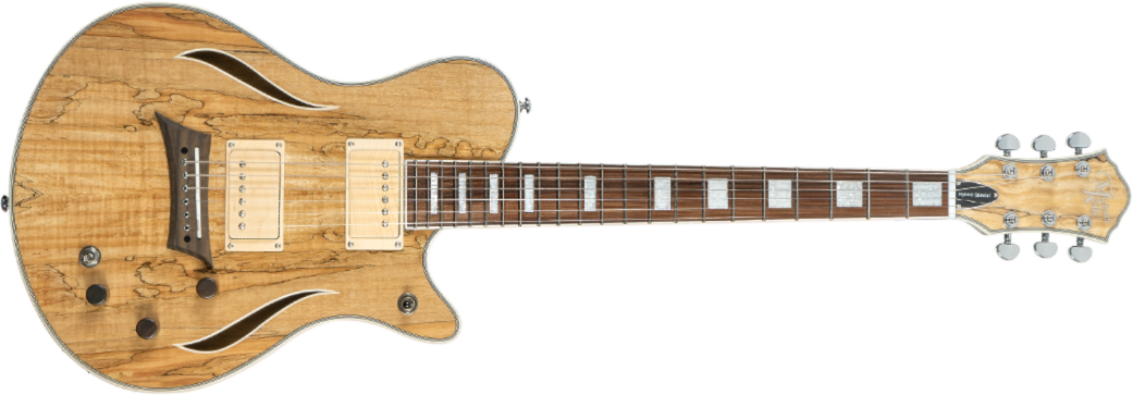 Michael Kelly Hybrid Special Thinline Ht Hh Pau - Spalted Maple - Enkel gesneden elektrische gitaar - Main picture