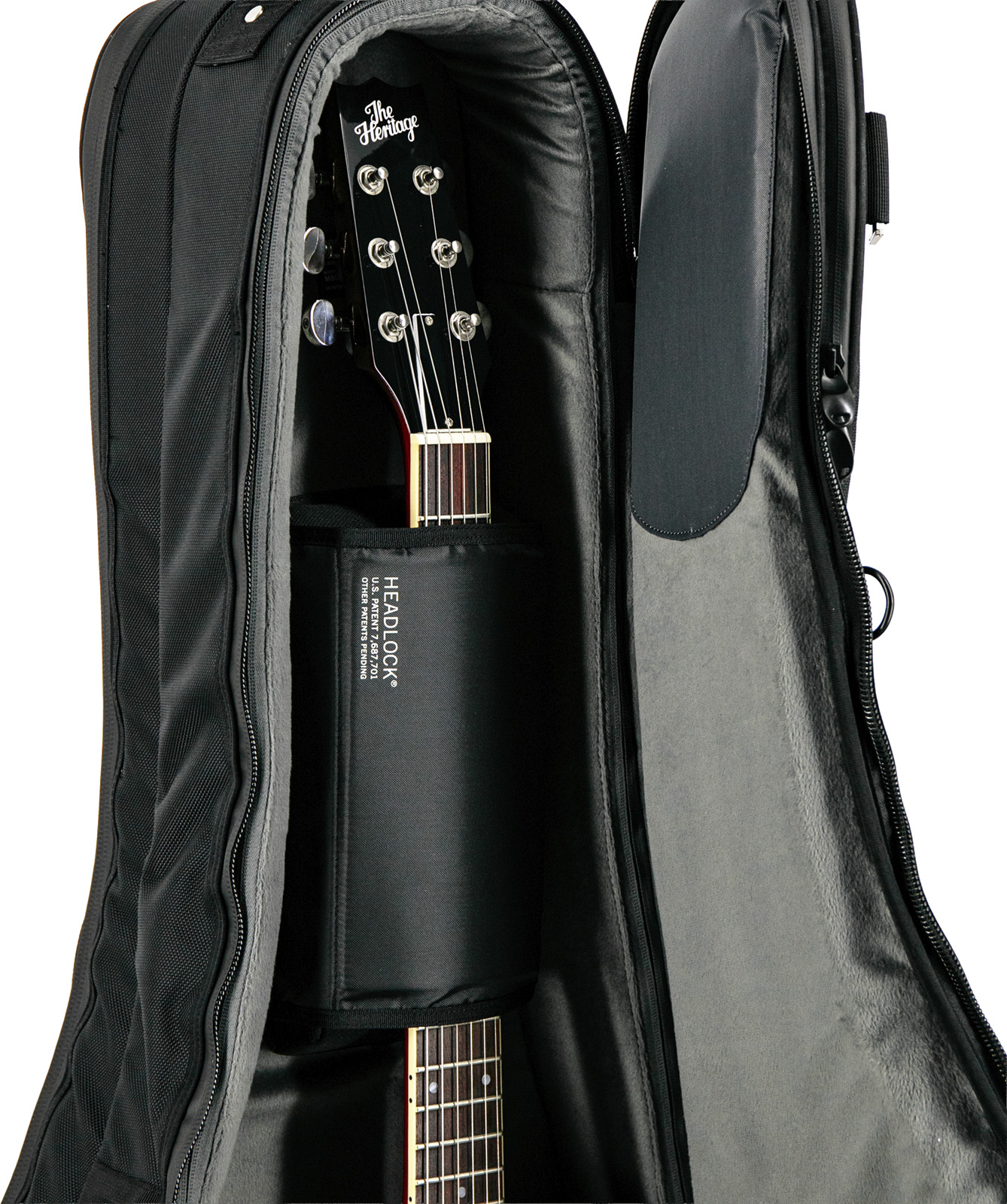 Mono 2 Guitares Demi-caisse Et Electrique (avec Roulettes) - Tas voor Elektrische Gitaar - Variation 4