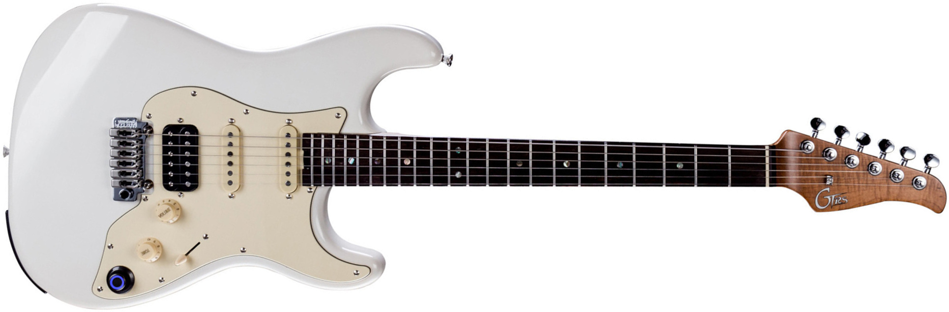 Mooer Gtrs P800 Pro Intelligent Guitar Hss Trem Rw - Olympic White - MIDI / Digital elektrische gitaar - Main picture