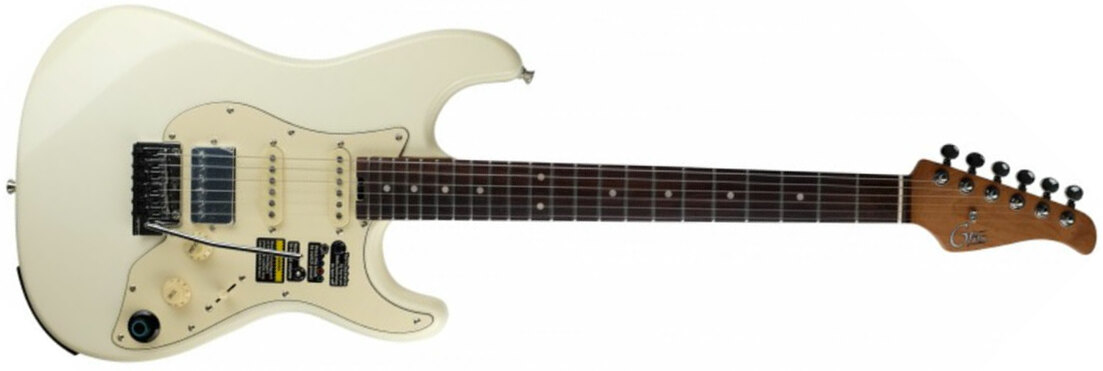 Mooer Gtrs S800 Hss Trem Rw - Vintage White - MIDI / Digital elektrische gitaar - Main picture