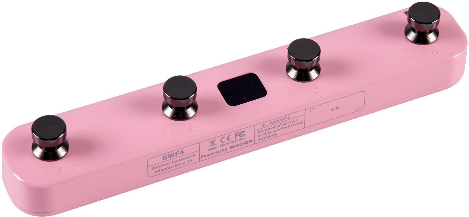 Volume/boost/expression effect pedaal Mooer GWF4 GTRS Wireless Footswitch - Shell Pink