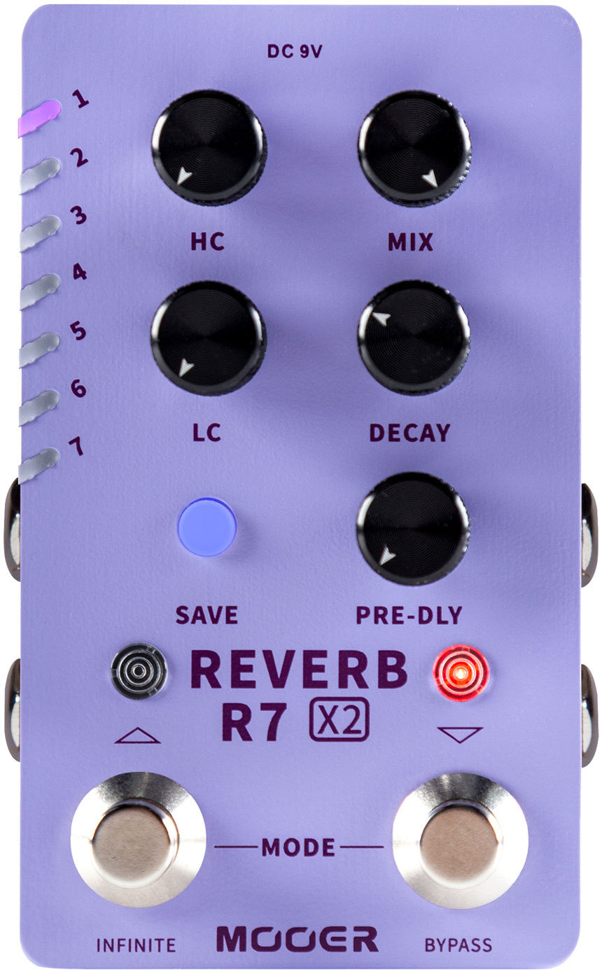 Mooer R7x2 Reverb - Reverb/delay/echo effect pedaal - Main picture
