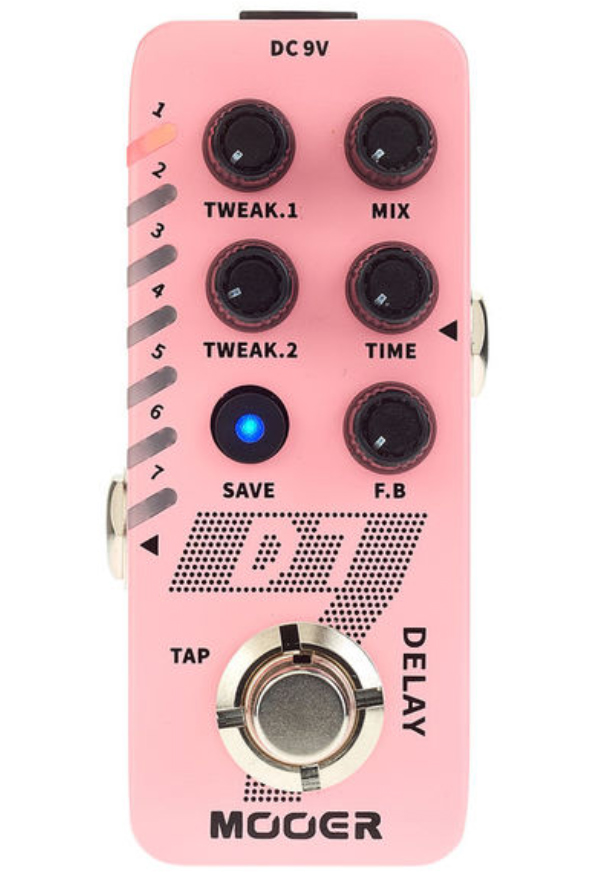 Reverb/delay/echo effect pedaal Mooer D7 Delay