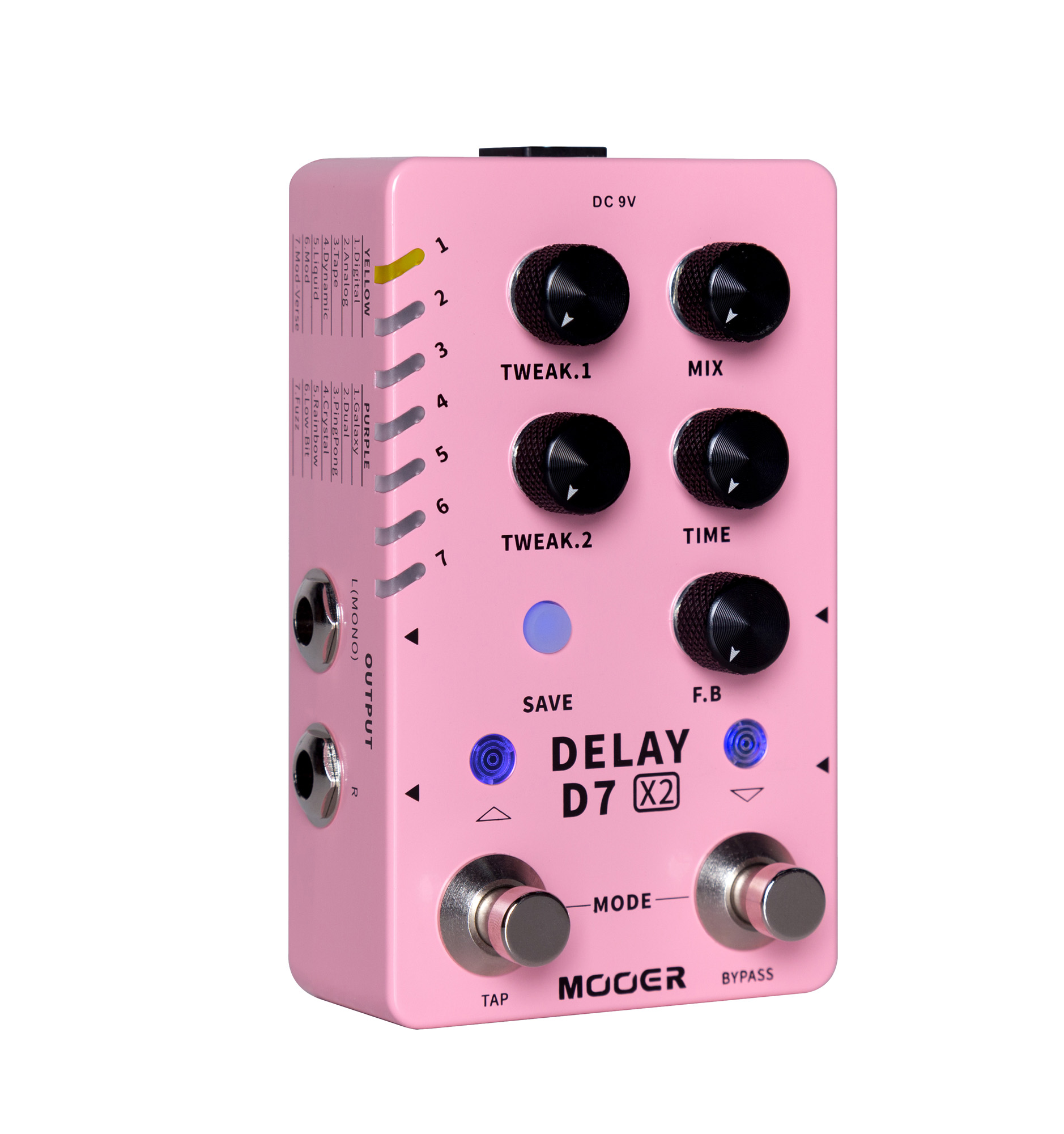 Mooer D7x2 Delay - Reverb/delay/echo effect pedaal - Variation 1