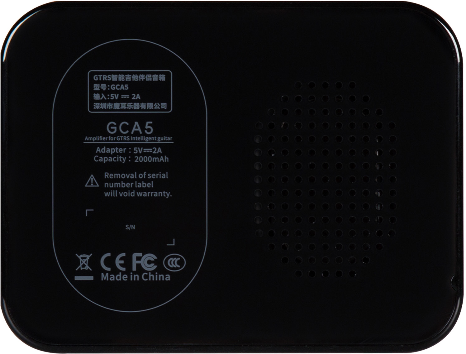 Mooer Gca5 Gtrs Ptnr Mini Blutooth Amp 5w 1x2.2 Black - Elektrische gitaar mini versterker - Variation 1