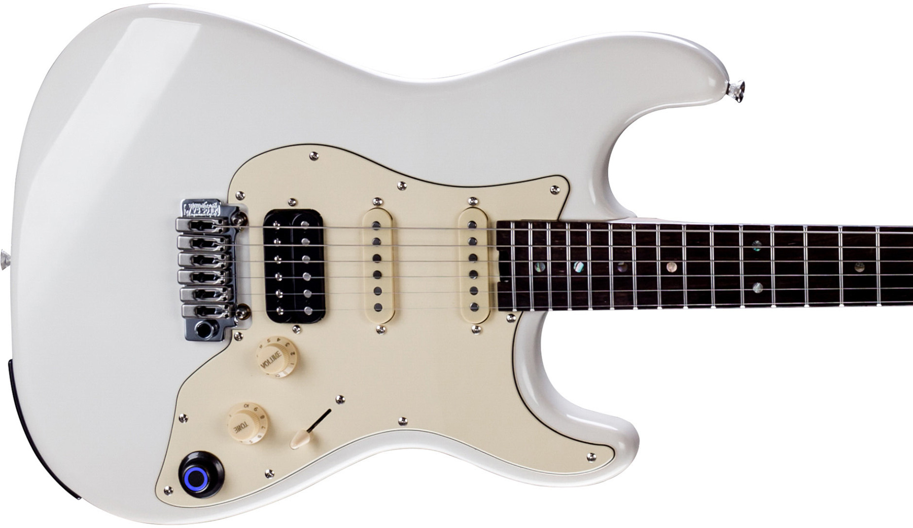 Mooer Gtrs P800 Pro Intelligent Guitar Hss Trem Rw - Olympic White - MIDI / Digital elektrische gitaar - Variation 2