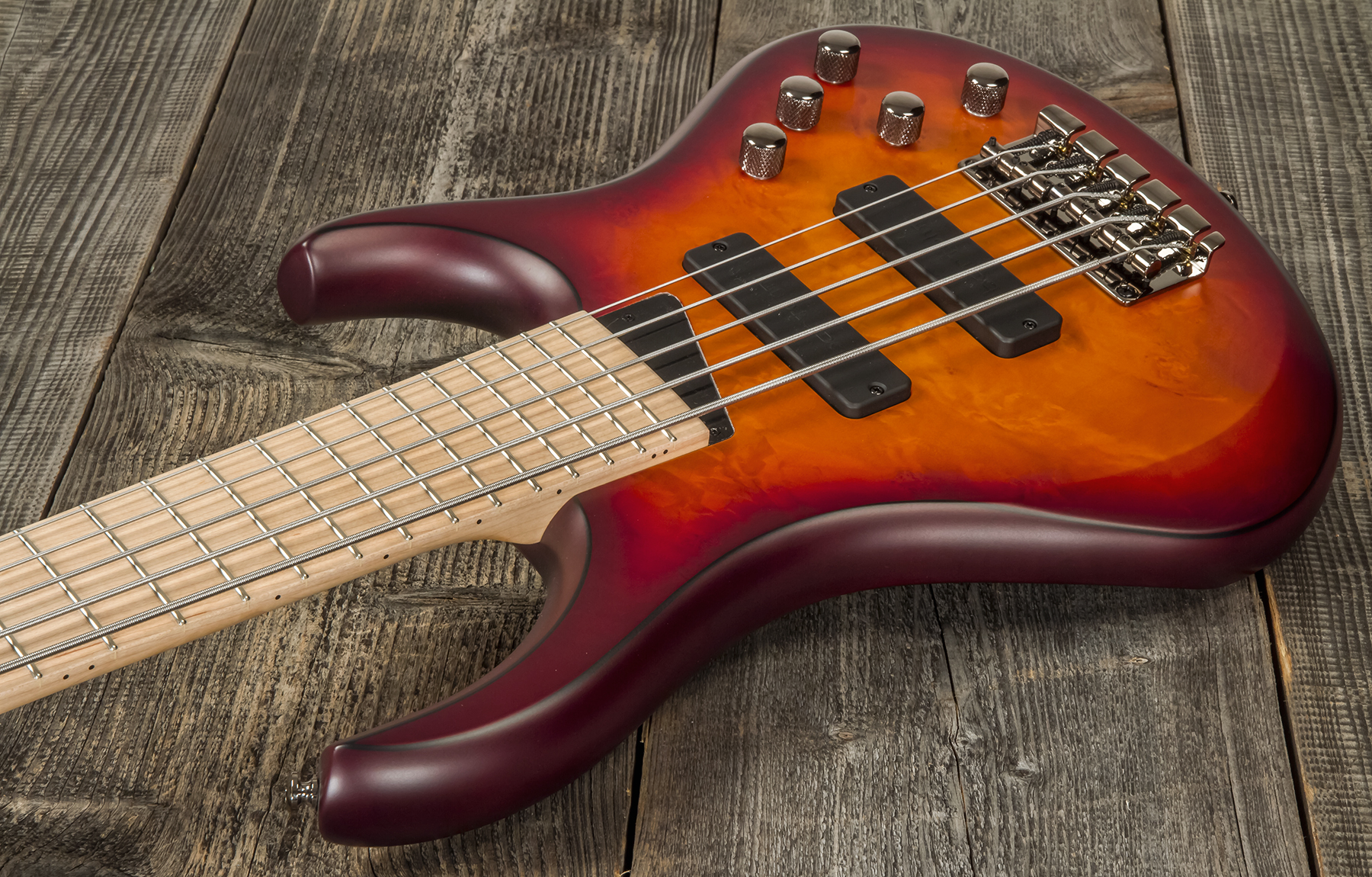 Mtd Kzx5mp-dcb Kingston 5c Active Bartolini Mn - Dark Cherry Burst - Solid body elektrische bas - Variation 2