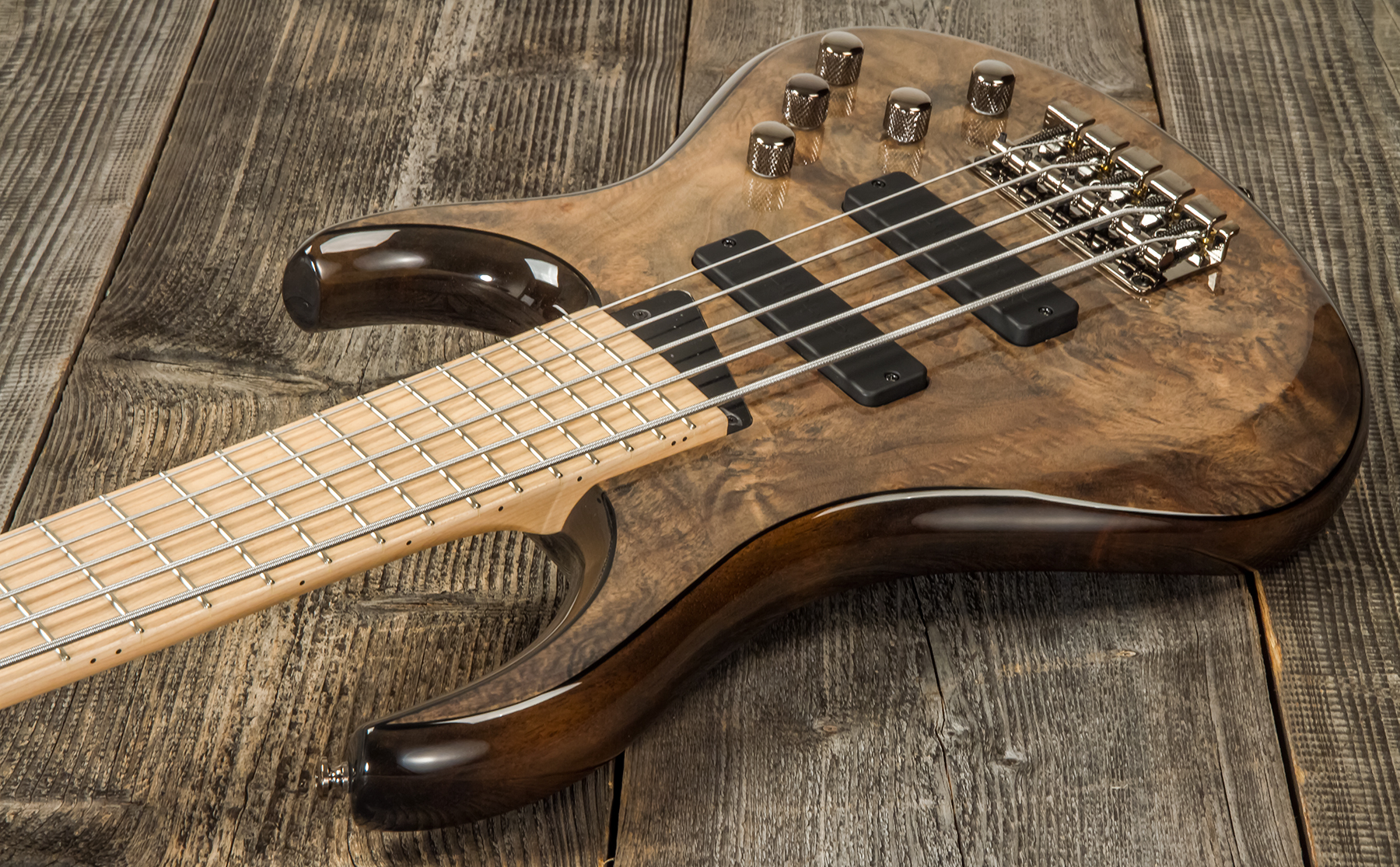 Mtd Kzx5mp-mo Kingston 5c Active Bartolini Mn - Mocha - Solid body elektrische bas - Variation 2