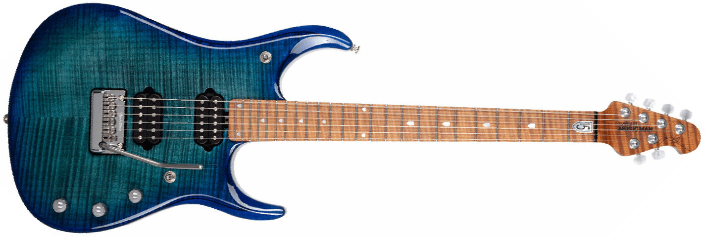 Music Man John Petrucci Jp15 Signature 2h Dimarzio Piezo Trem Mn +housse - Cerulean Paradise Flame - Metalen elektrische gitaar - Main picture
