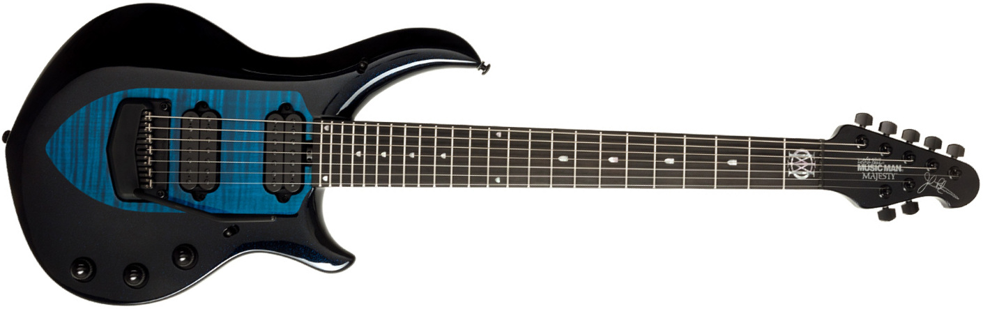 Music Man John Petrucci Majesty 7 Signature 2h Dimarzio Piezo Trem Eb - Okelani Blue - 7-snarige elektrische gitaar - Main picture