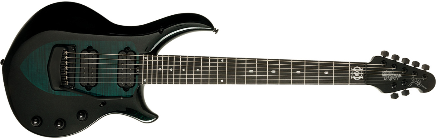 Music Man John Petrucci Majesty 7 Signature 2h Dimarzio Piezo Trem Eb - Emerald Sky - 7-snarige elektrische gitaar - Main picture