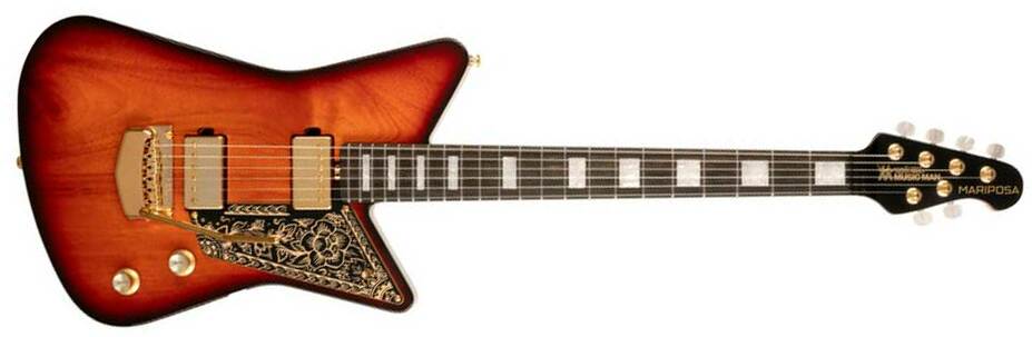 Music Man Mariposa Hh Usa 2h Trem Eb - Sahara Sunset - Retro-rock elektrische gitaar - Main picture