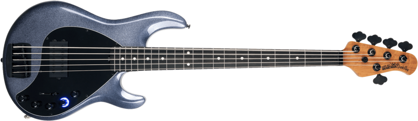 Music Man Stingray Darkray 5c H Active Eb +housse - Starry Night - Solid body elektrische bas - Main picture