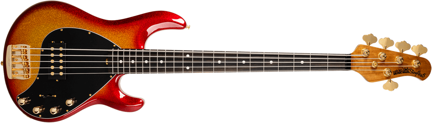 Music Man Stingray Special H 5c Active Eb +housse - Cherry Punch - Solid body elektrische bas - Main picture