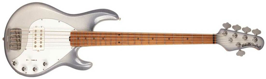 Music Man Stingray Special H 5c Active Mn +housse - Snowy Night - Solid body elektrische bas - Main picture