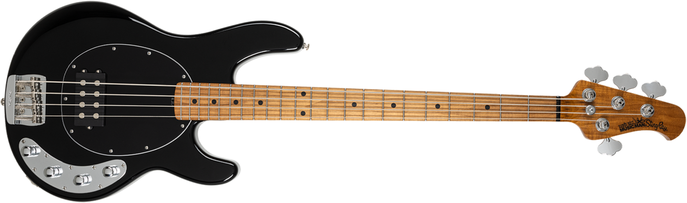 Music Man Stingray Special H Active Mn +etui - Black - Solid body elektrische bas - Main picture
