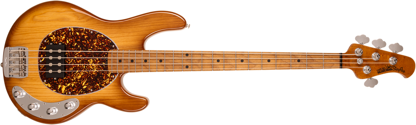 Music Man Stingray Special H Active Mn +housse - Hot Honey - Solid body elektrische bas - Main picture