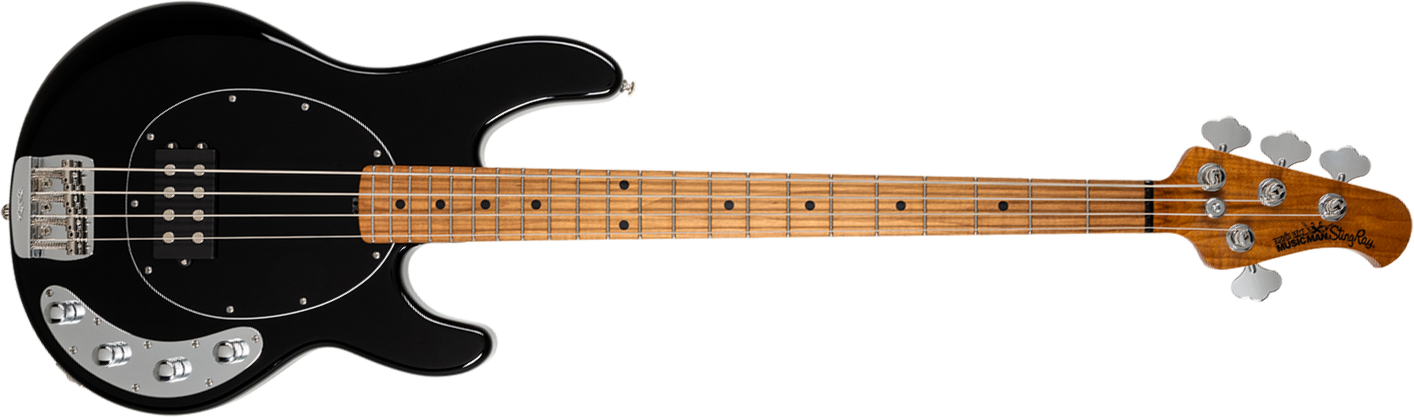 Music Man Stingray Special H Active Mn +housse - Black - Solid body elektrische bas - Main picture