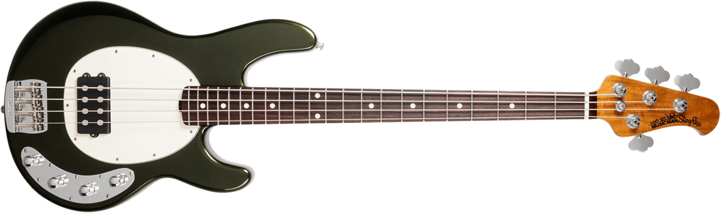 Music Man Stingray Special H Active Rw +housse - Fallout Green - Solid body elektrische bas - Main picture