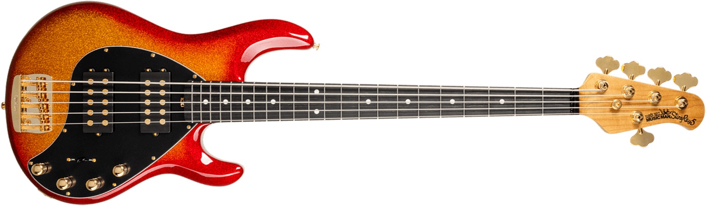 Music Man Stingray Special Hh 5c Active Eb +housse - Cherry Punch - Solid body elektrische bas - Main picture