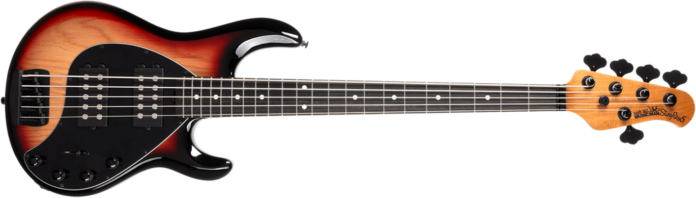 Music Man Stingray Special Hh 5c Active Eb +housse - Faded Vintage Sunburst - Solid body elektrische bas - Main picture