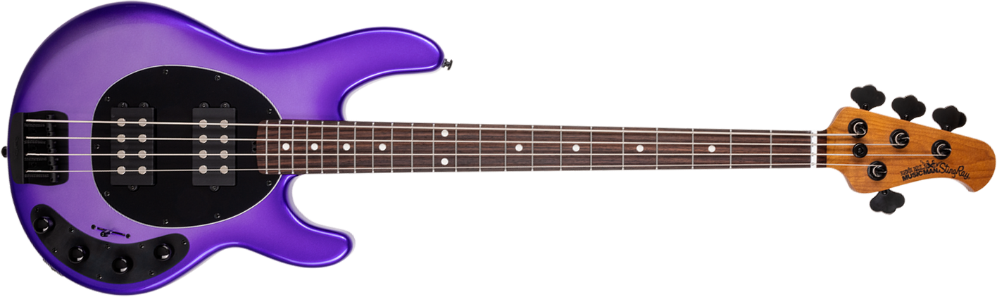 Music Man Stingray Special Hh Active Eb +housse - Grape Crush - Solid body elektrische bas - Main picture