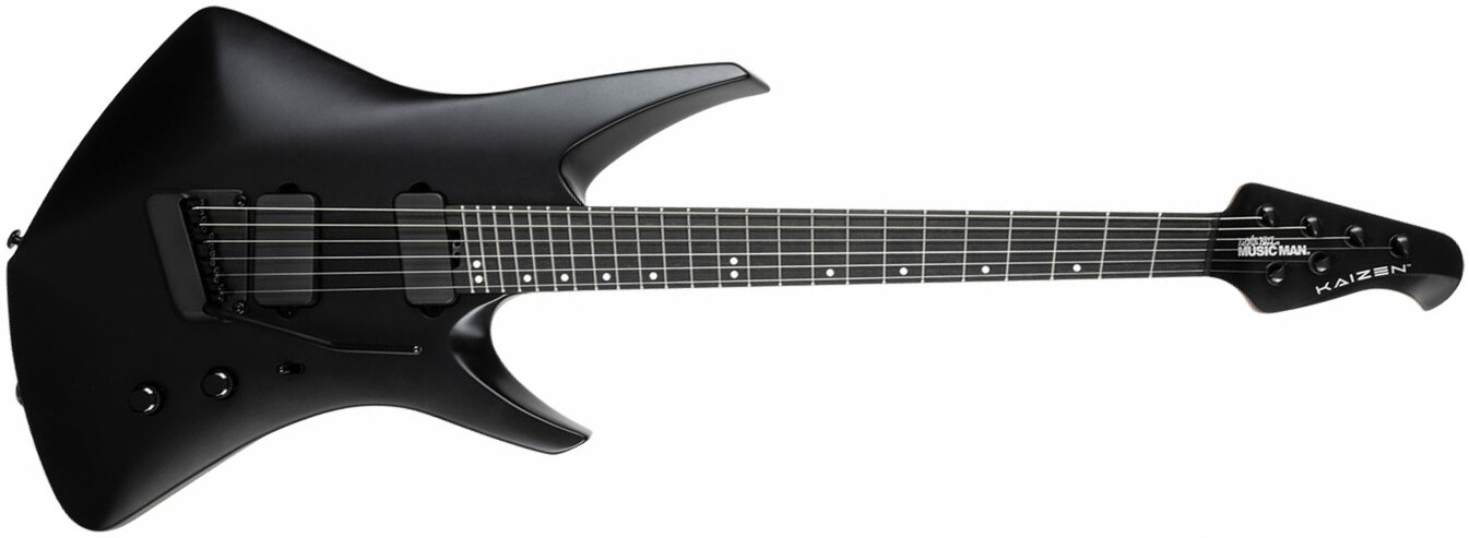 Music Man Tosin Abasi Kaizen 6c Signature Multiscale 2h Trem Eb - Apollo Black - Multi-scale gitaar - Main picture