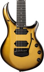 Kenmerkende elektrische gitaar Music man John Petrucci Majesty 7-String +Case - Gold Eclipse