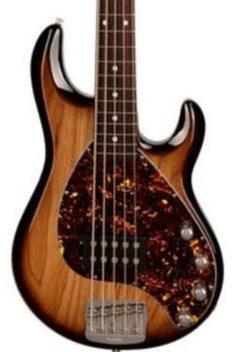 Solid body elektrische bas Music man StingRay Special H 5-String (RW) +Gig Bag - Burnt Ends