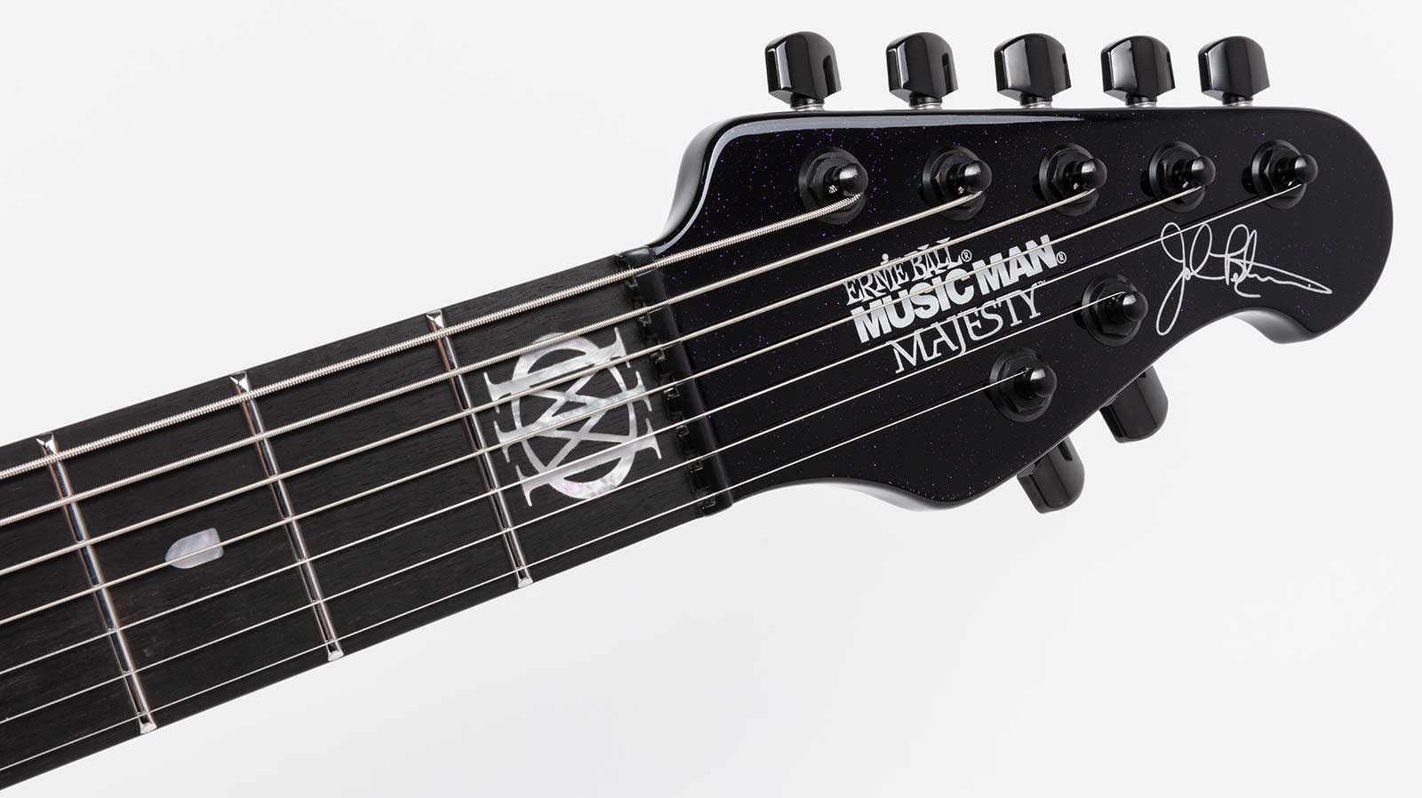 Music Man John Petrucci Majesty 7c Signature 2h Dimarzio Piezo Trem Eb - Wisteria Blossom - Kenmerkende elektrische gitaar - Variation 5