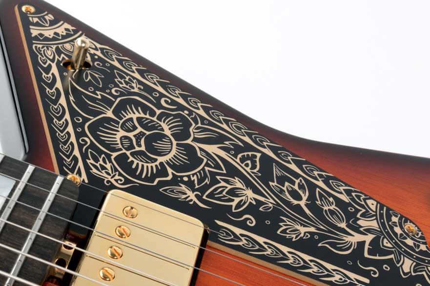 Music Man Mariposa Hh Usa 2h Trem Eb - Sahara Sunset - Retro-rock elektrische gitaar - Variation 4
