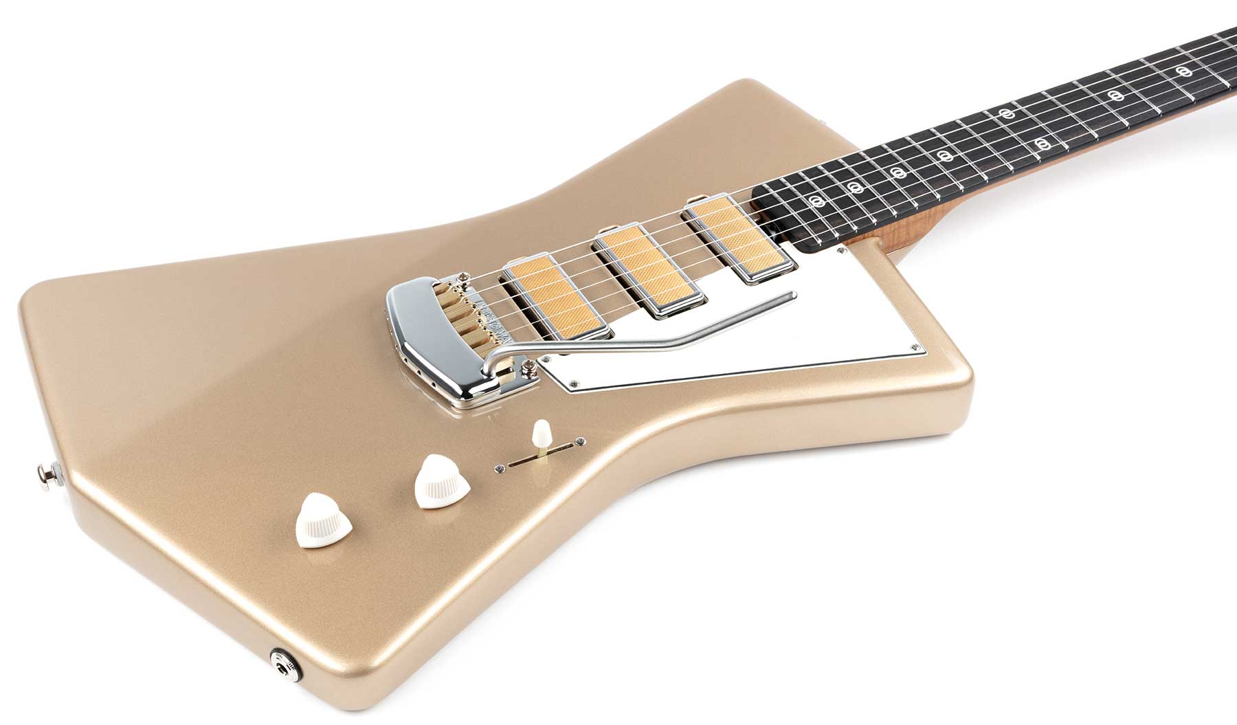 Music Man St Vincent Goldie 3h Trem Eb - Cashmere - Retro-rock elektrische gitaar - Variation 2