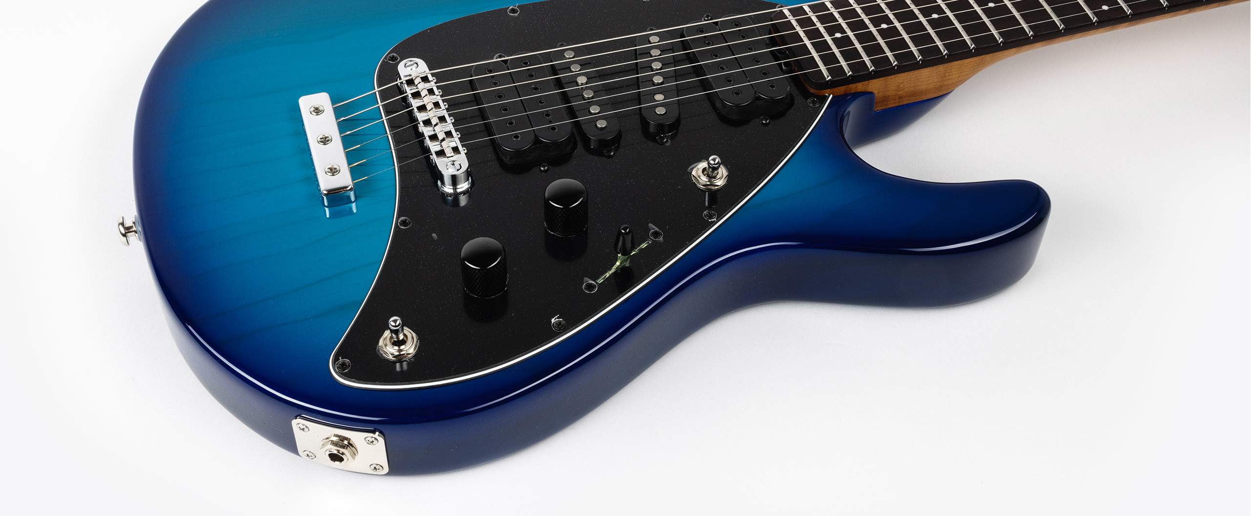 Music Man Steve Morse Usa Hssh Ht Rw - Morse Blue Burst - Elektrische gitaar in Str-vorm - Variation 2