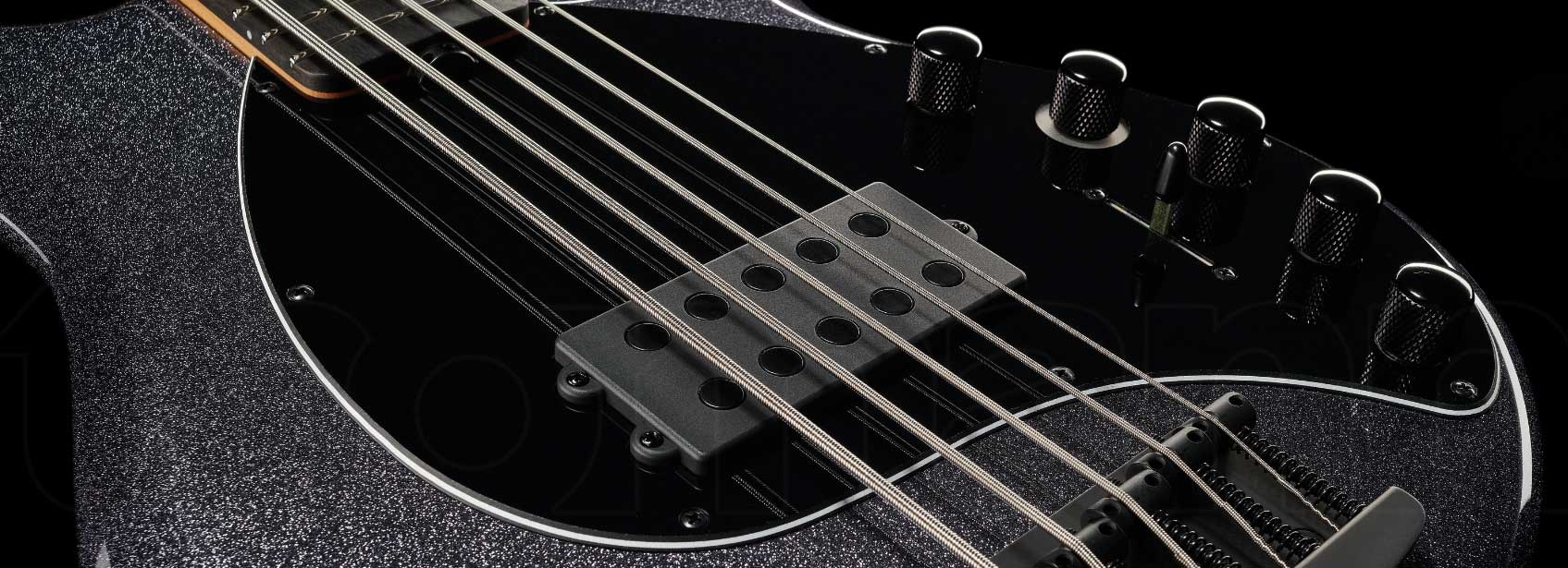 Music Man Stingray Darkray 5c H Active Eb +housse - Starry Night - Solid body elektrische bas - Variation 2