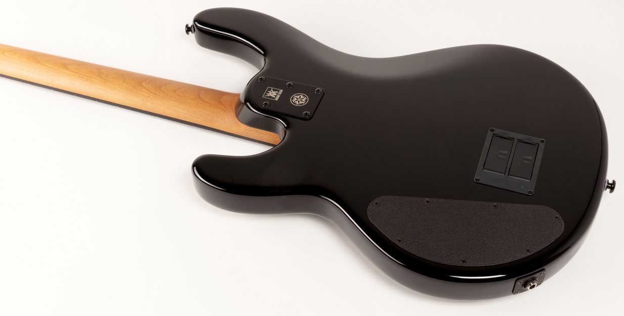 Music Man Stingray Darkray H Active Eb +housse - Obsidian Black - Solid body elektrische bas - Variation 3