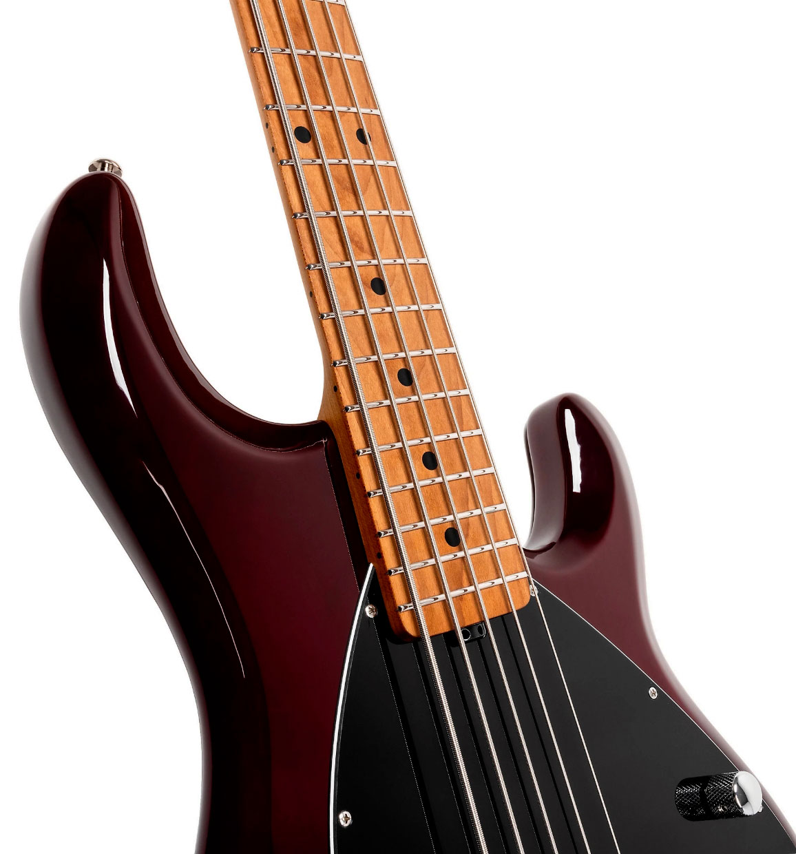 Music Man Stingray Special H 5c Active Mn +housse - Translucent Oxblood - Solid body elektrische bas - Variation 3