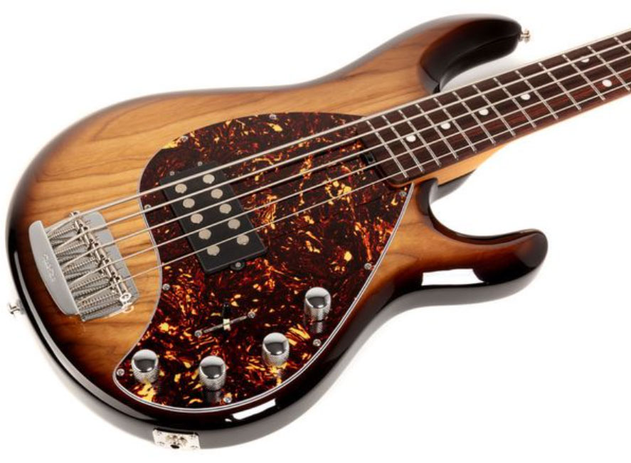 Music Man Stingray Special H 5c Active Rw +housse - Burnt Ends - Solid body elektrische bas - Variation 2