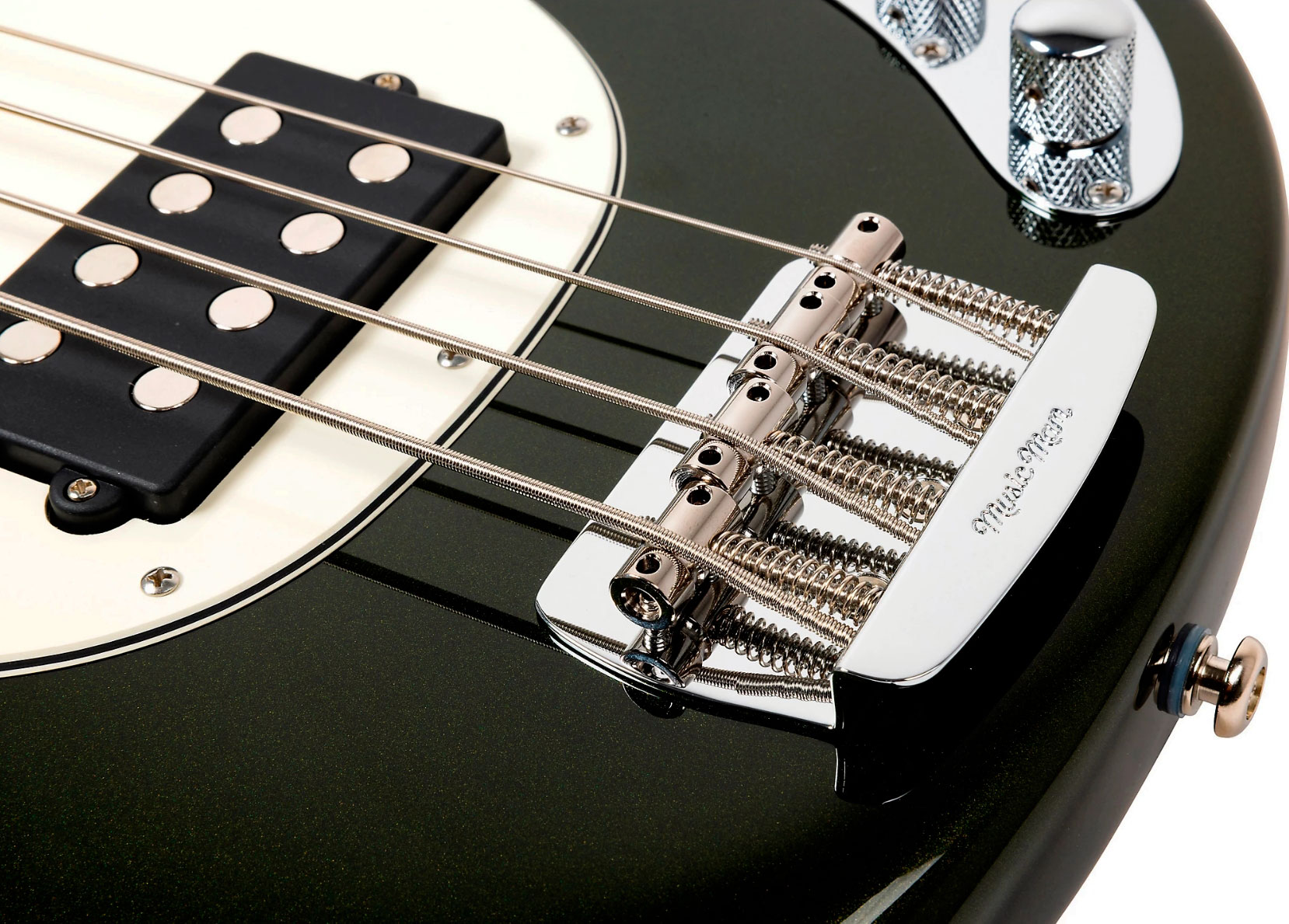 Music Man Stingray Special H Active Rw +housse - Fallout Green - Solid body elektrische bas - Variation 4