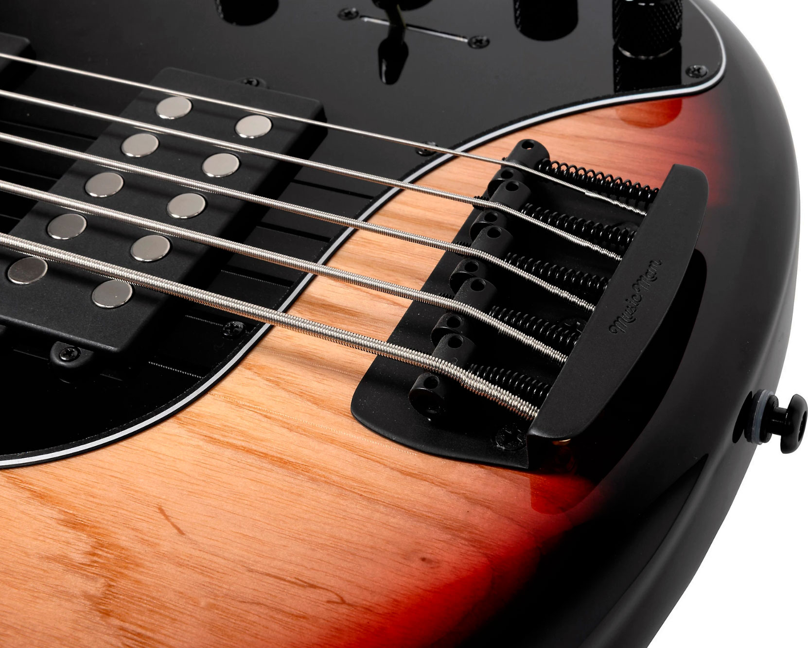 Music Man Stingray Special Hh 5c Active Eb +housse - Faded Vintage Sunburst - Solid body elektrische bas - Variation 4