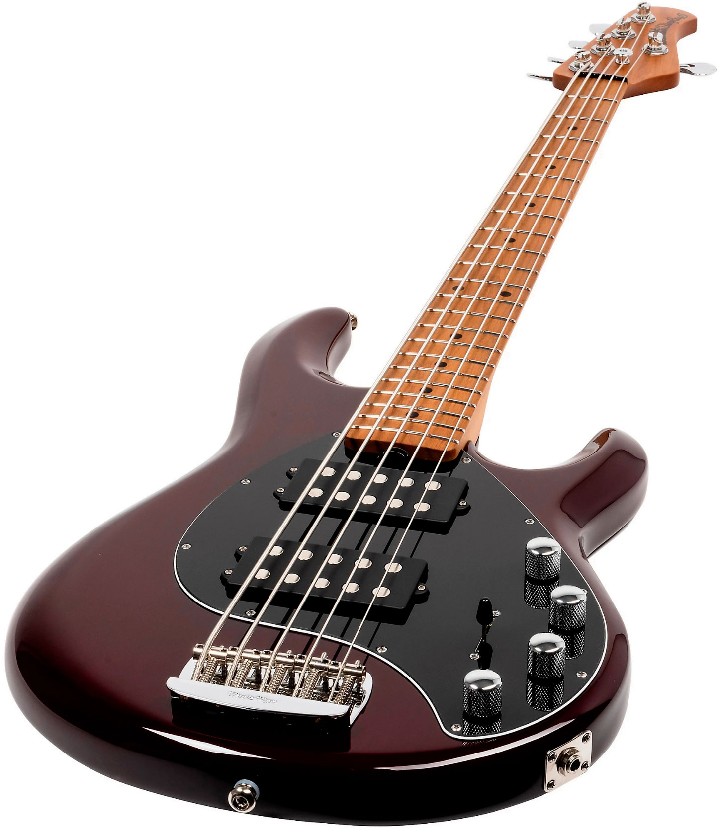 Music Man Stingray Special Hh 5c Active Mn +housse - Translucent Oxblood - Solid body elektrische bas - Variation 2