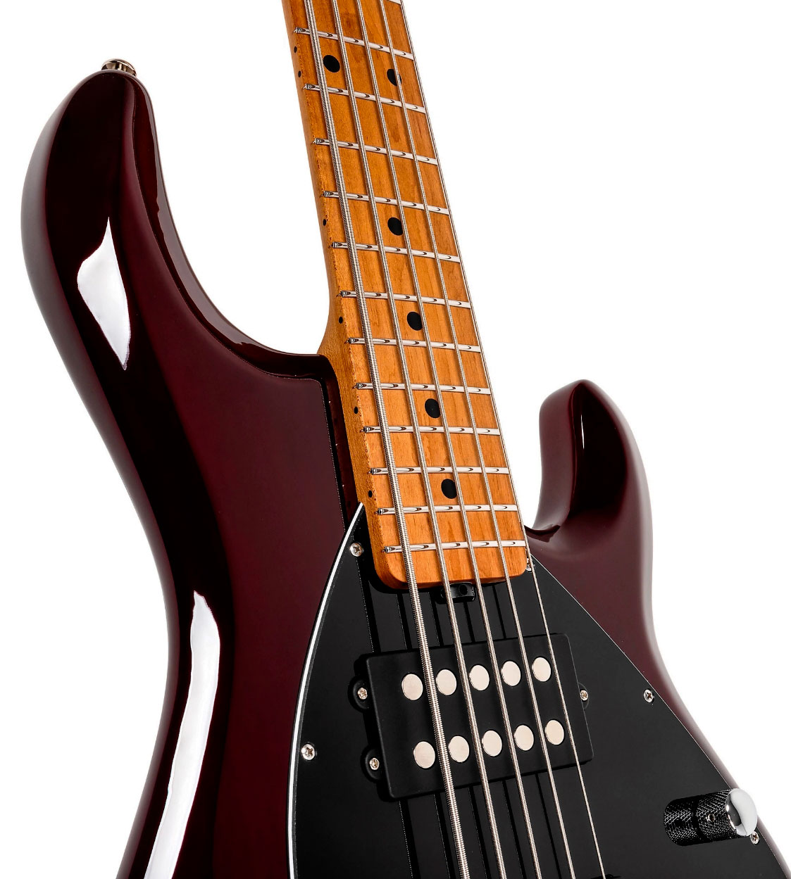 Music Man Stingray Special Hh 5c Active Mn +housse - Translucent Oxblood - Solid body elektrische bas - Variation 3