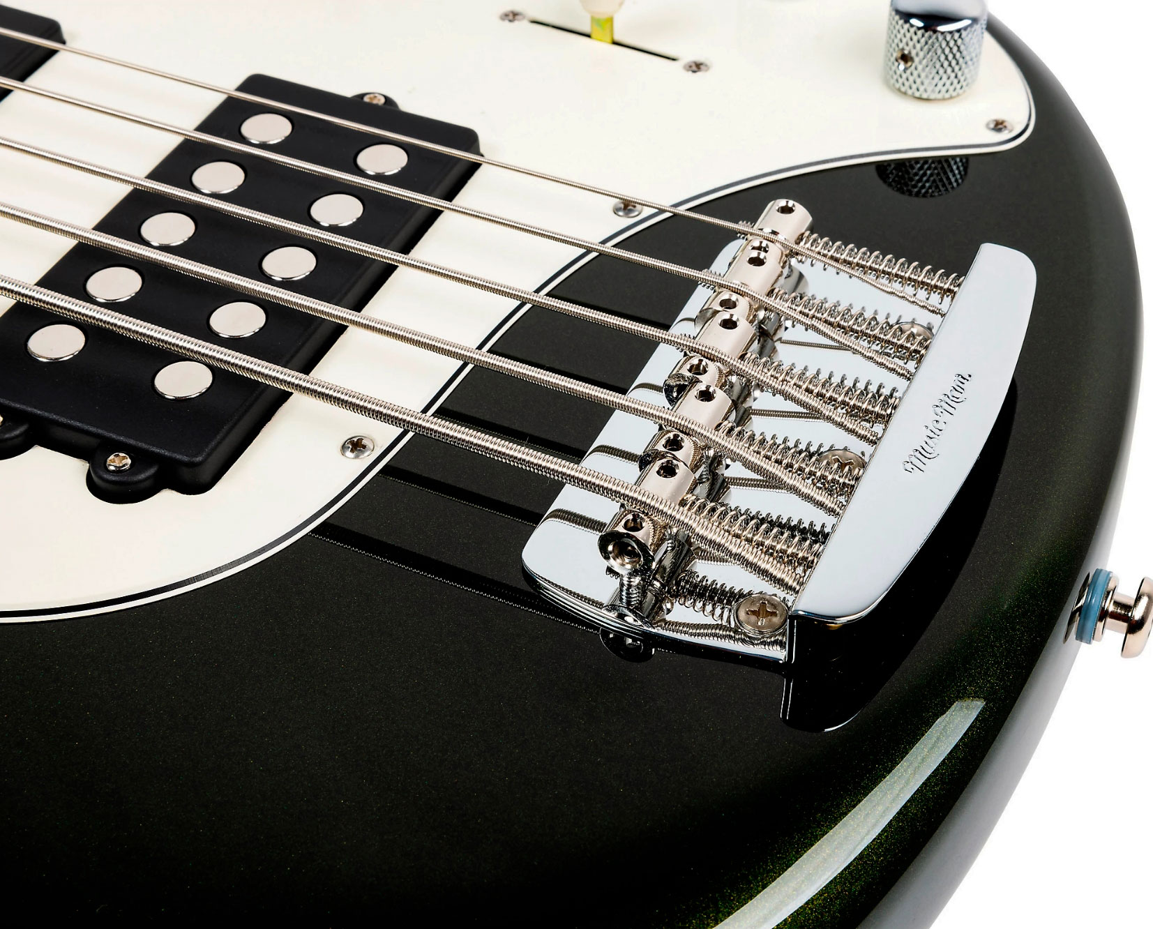 Music Man Stingray Special Hh 5c Active Rw +housse - Fallout Green - Solid body elektrische bas - Variation 4