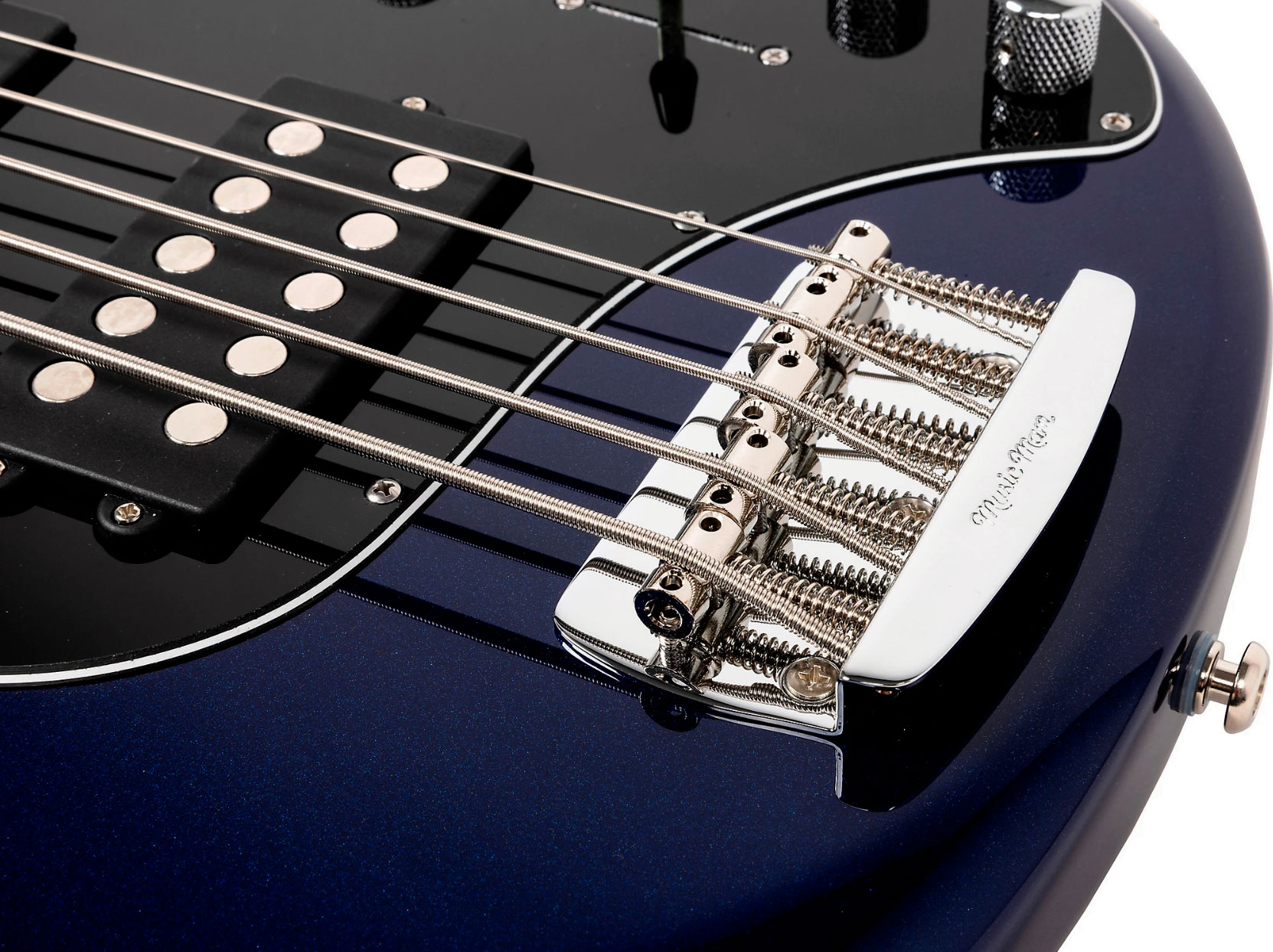 Music Man Stingray Special Hh 5c Active Rw +housse - Butane Blue - Solid body elektrische bas - Variation 4
