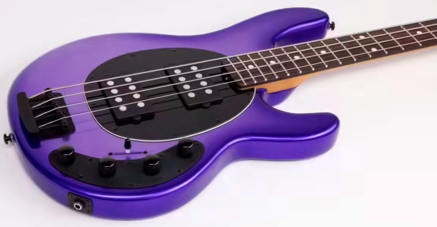 Music Man Stingray Special Hh Active Eb +housse - Grape Crush - Solid body elektrische bas - Variation 2