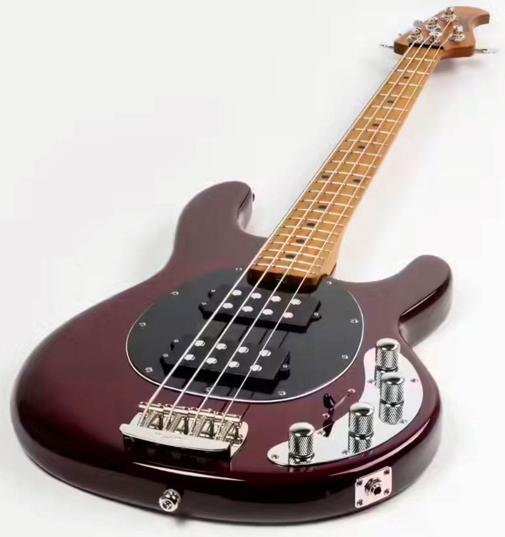 Music Man Stingray Special Hh Active Mn +housse - Translucent Oxblood - Solid body elektrische bas - Variation 2