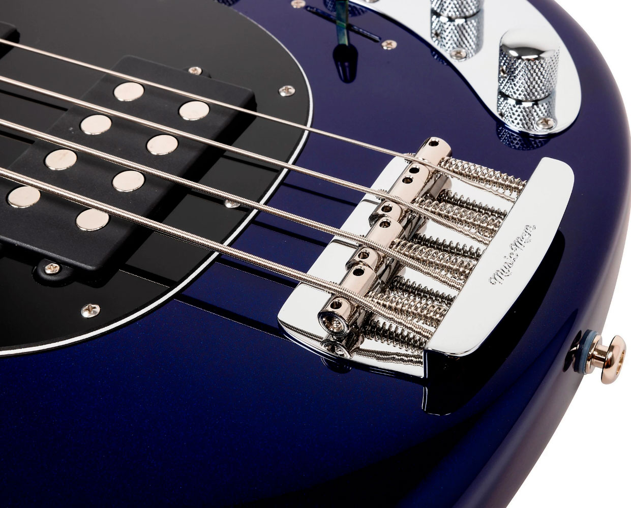 Music Man Stingray Special Hh Active Rw +housse - Butane Blue - Solid body elektrische bas - Variation 4