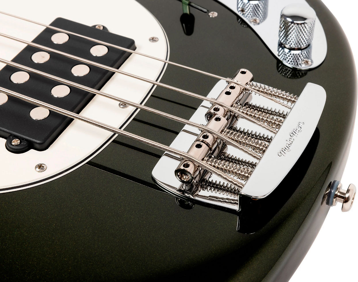 Music Man Stingray Special Hh Active Rw +housse - Fallout Green - Solid body elektrische bas - Variation 4