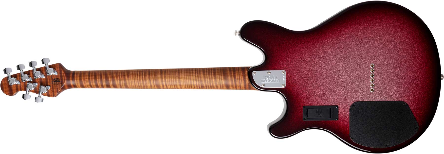 Music Man Valentine Signature 2h Ht Mn +housse - Maroon Burst Sparkle - Kenmerkende elektrische gitaar - Variation 1