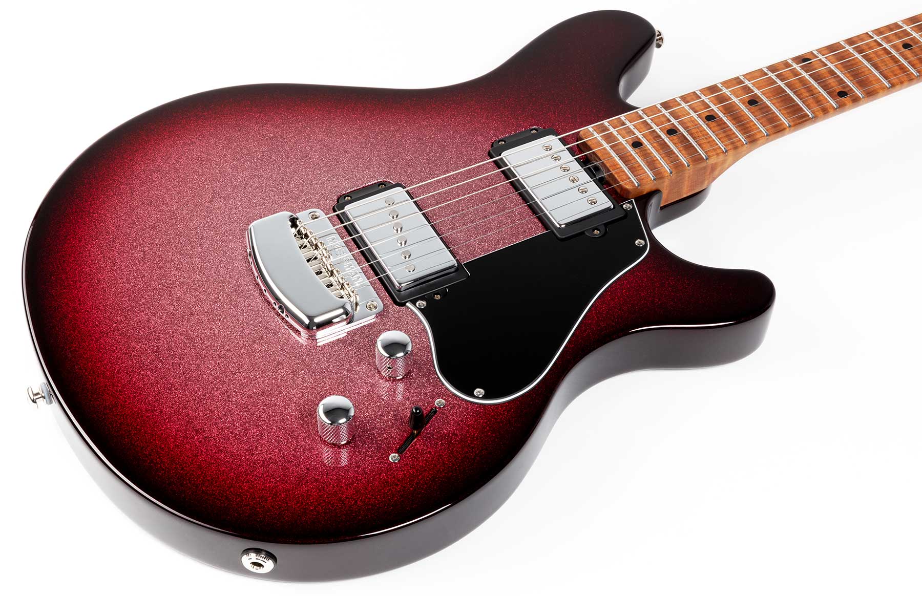 Music Man Valentine Signature 2h Ht Mn +housse - Maroon Burst Sparkle - Kenmerkende elektrische gitaar - Variation 2